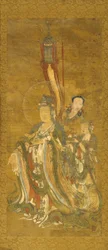 Unbekannter Chinese - Bodhisattva mit Begleitern